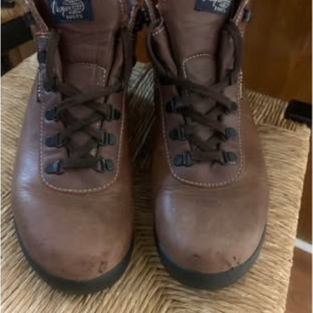Vasque Brown and Black Boots with High-Top Design and Durable Sole